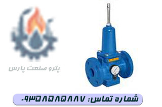 شیر فشارشکن پایلوتدار فلنجی PN16 با بدنه چدنی وگ ایران مناسب برای تثبیت فشار در خطوط صنعتی